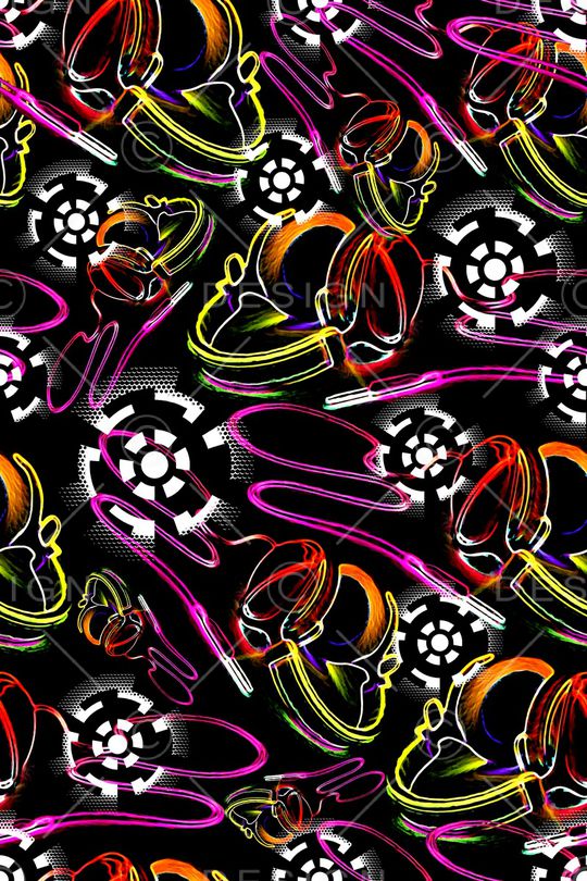 重复花卉印花华亿平台图片