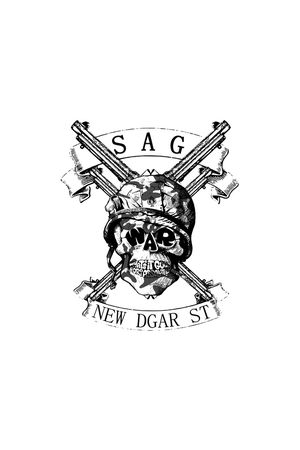 复古骷髅头印花华亿平台图片