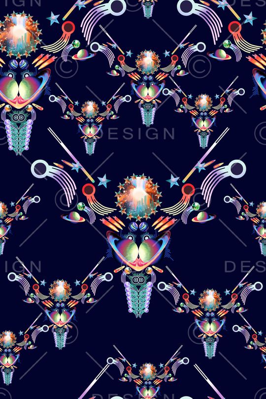 不规则几何印花华亿平台图片