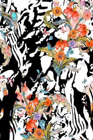 动物纹印花华亿平台图片