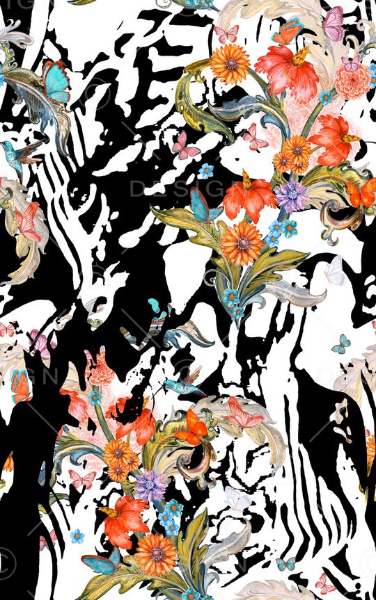 动物纹印花华亿平台图片