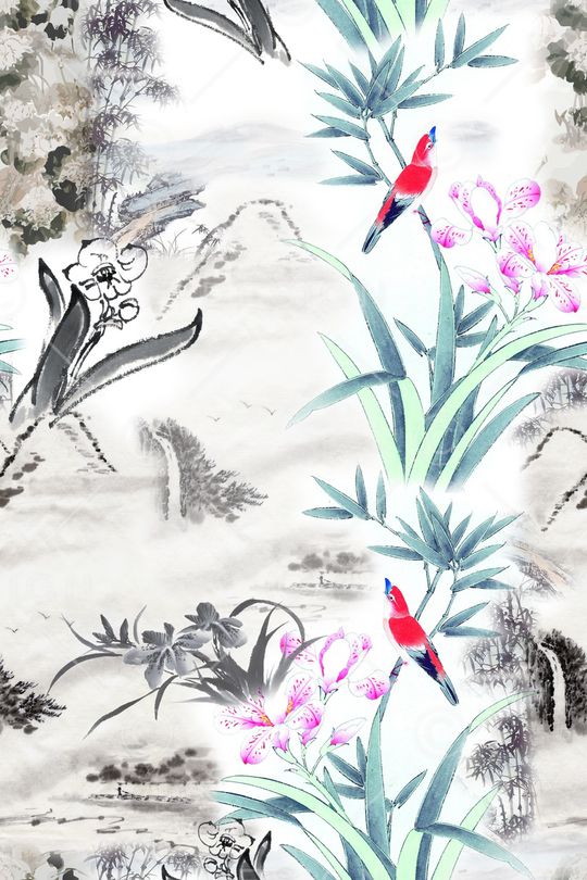 兰花印花华亿平台图片