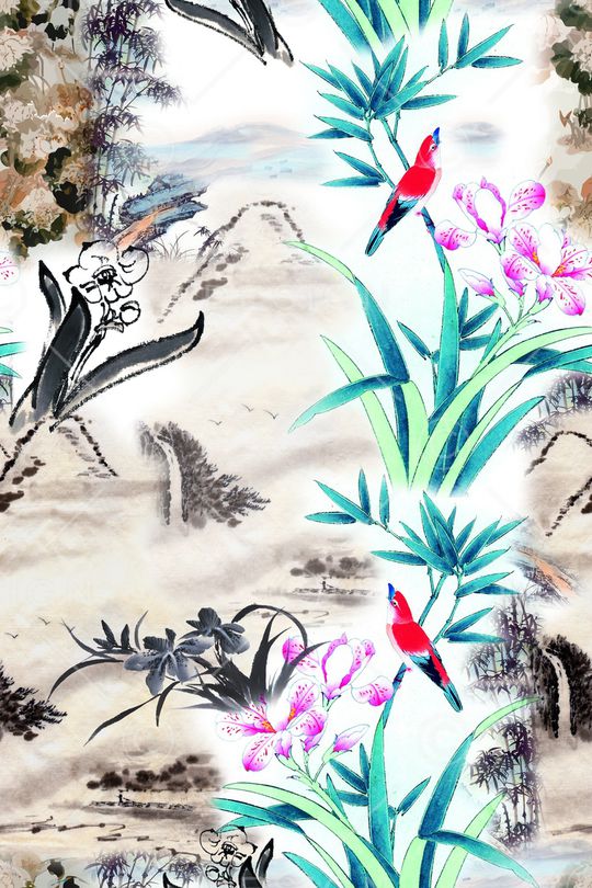 兰花印花华亿平台图片