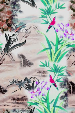 兰花印花华亿平台图片