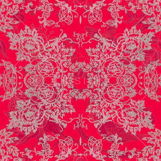 西瓜红印花华亿平台图片