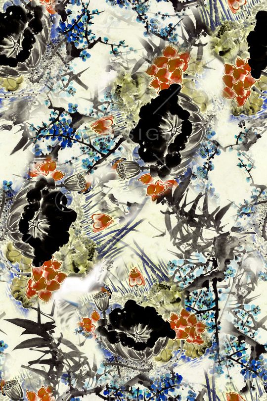 梅花印花华亿平台图片