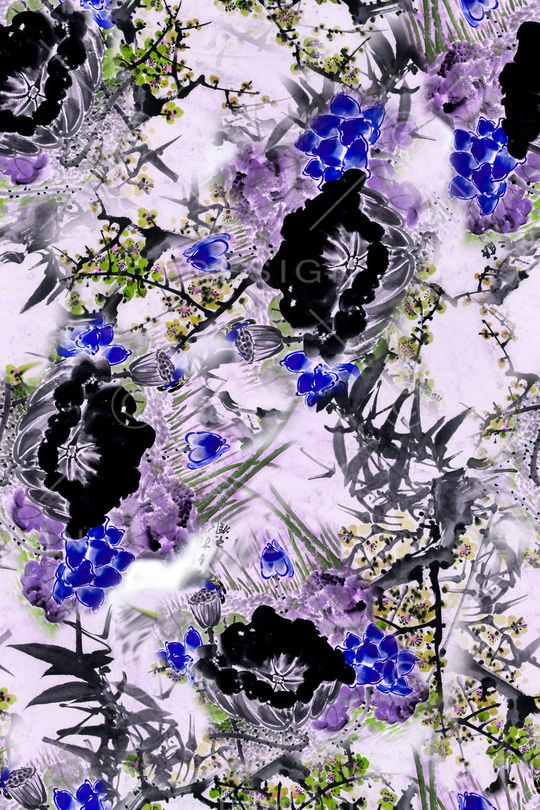 梅花印花华亿平台图片