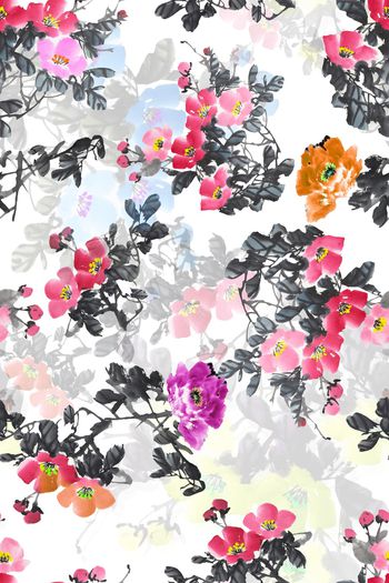 中国风印花华亿平台图片