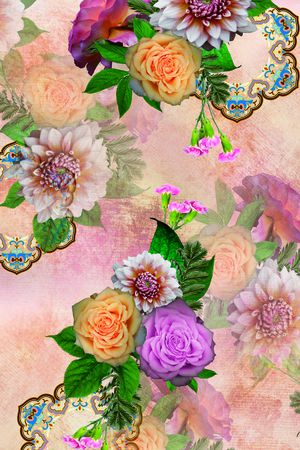 鲜花印花华亿平台图片