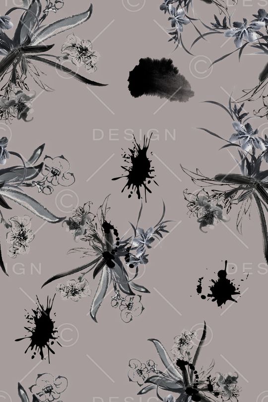 水墨印花华亿平台图片