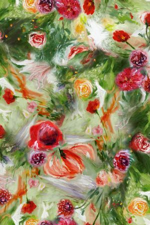 花卉印花华亿平台图片