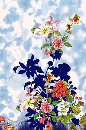 花卉印花华亿平台图片