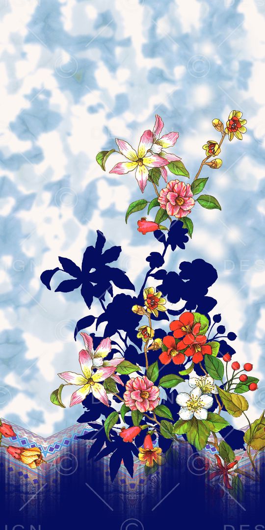 花卉印花华亿平台图片