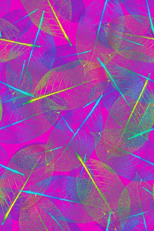 树叶印花华亿平台图片