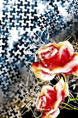 水墨印花华亿平台图片