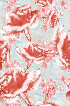 花卉印花华亿平台图片