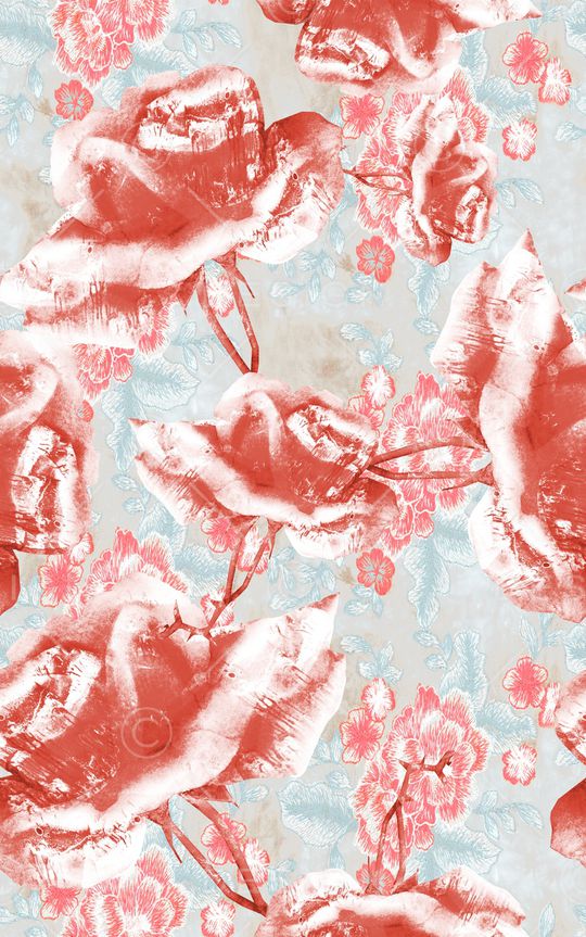 花卉印花华亿平台图片