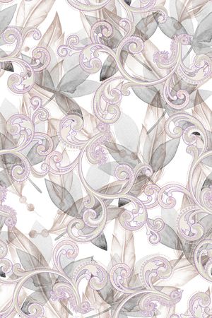 卷草纹印花华亿平台图片