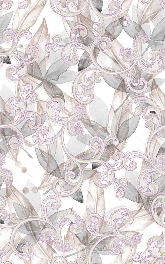 卷草纹印花华亿平台图片