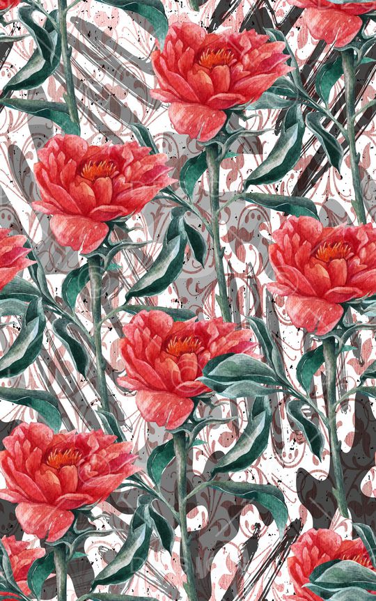 花卉印花华亿平台图片