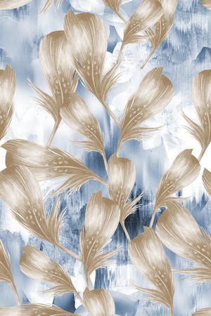 羽毛印花华亿平台图片