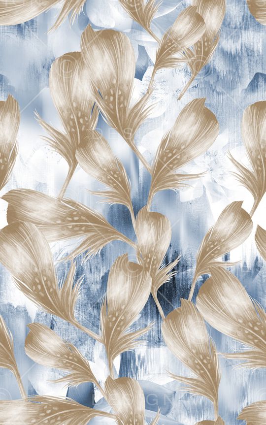 羽毛印花华亿平台图片