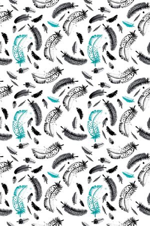 羽毛印花华亿平台图片