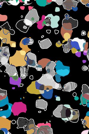 不规则几何印花华亿平台图片