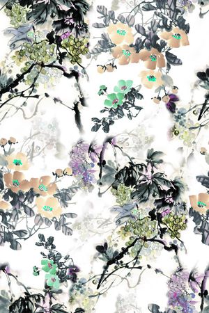 中国风印花华亿平台图片