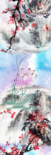 梅花印花华亿平台图片