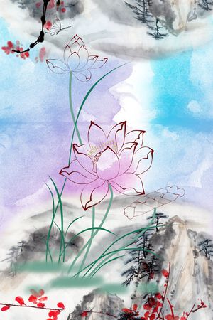 梅花印花华亿平台图片