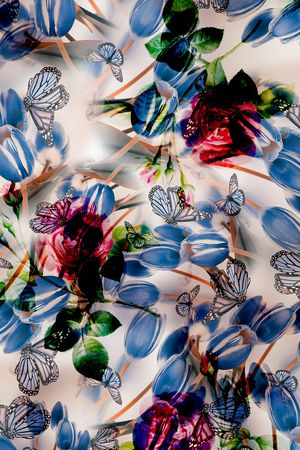 花卉印花华亿平台图片