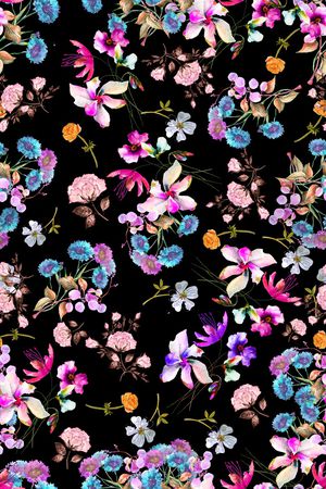 花卉印花华亿平台图片