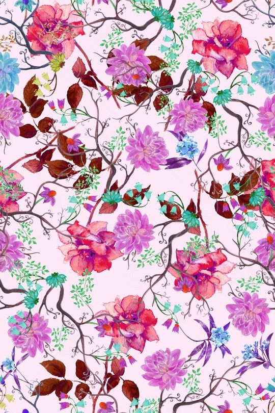 花卉印花华亿平台图片