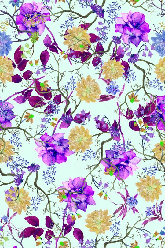 花卉印花华亿平台图片