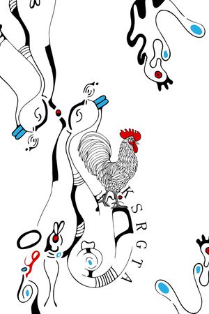 公鸡印花华亿平台图片