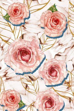 花卉印花华亿平台图片