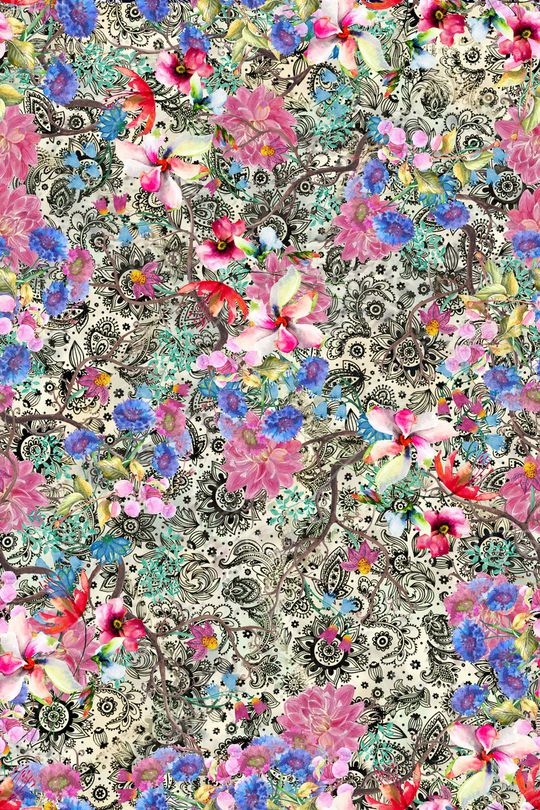 花卉印花华亿平台图片