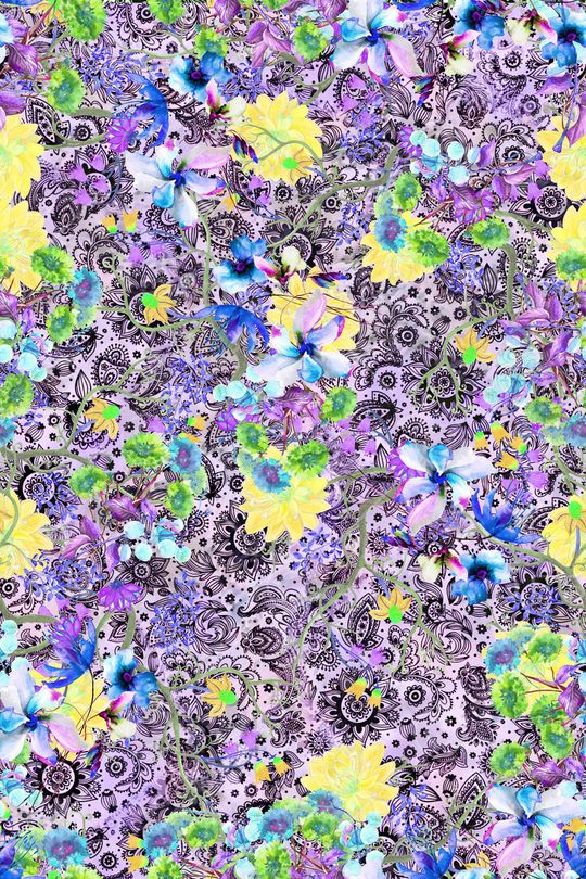 花卉印花华亿平台图片