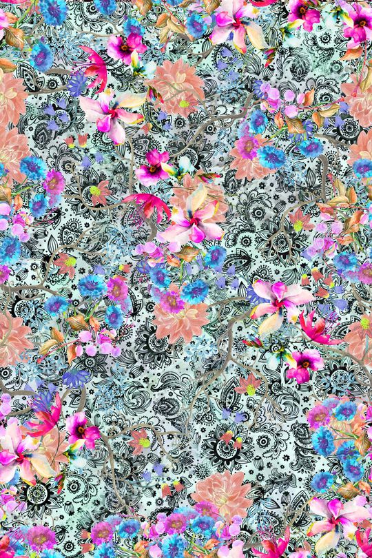 花卉印花华亿平台图片