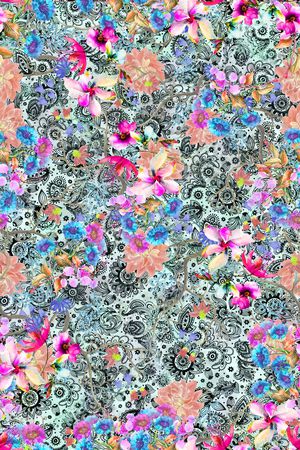 花卉印花华亿平台图片