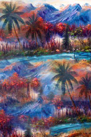 椰树印花华亿平台图片