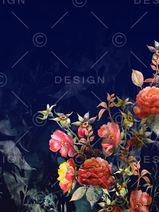 花卉印花华亿平台图片