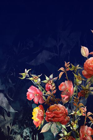 花卉印花华亿平台图片