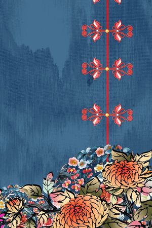 中国风印花华亿平台图片