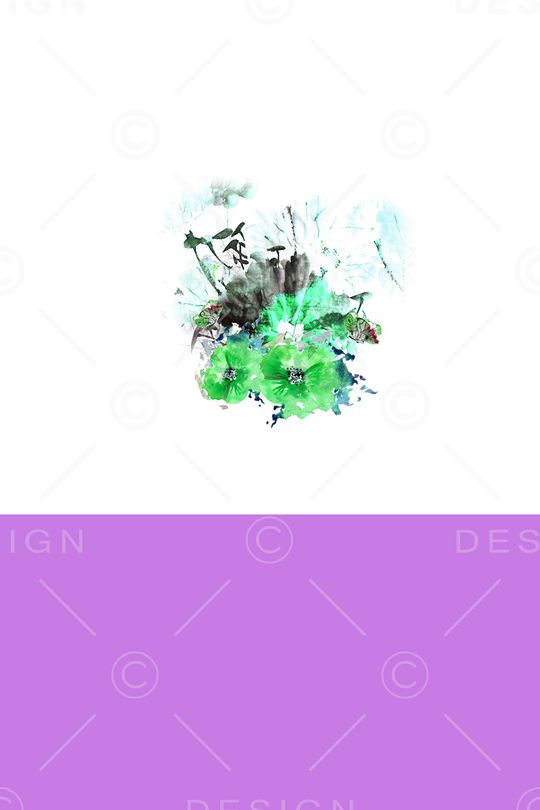 水墨印花华亿平台图片