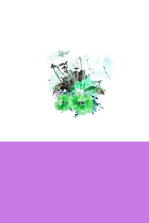 水墨印花华亿平台图片