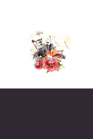 水墨印花华亿平台图片