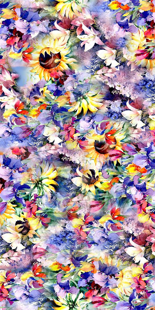 向日葵印花华亿平台图片