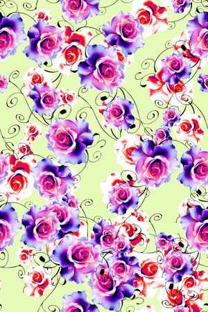 大花花卉印花华亿平台图片